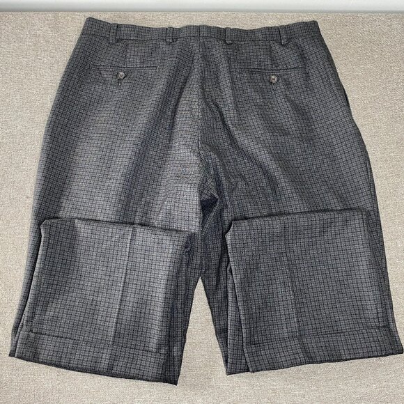 Ralph Ralph Lauren Dress Pants Men's 36 x 32 Black-ish Gray Geometric Office - Picture 6 of 13